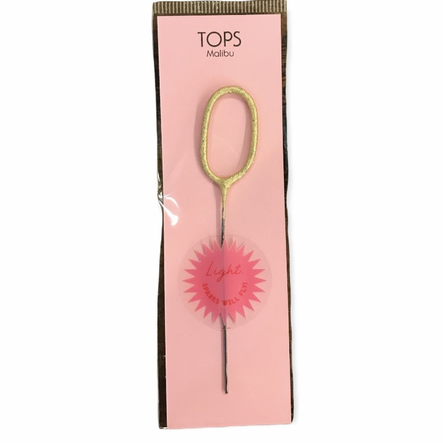 sparklers - mini gold number by tops malibu