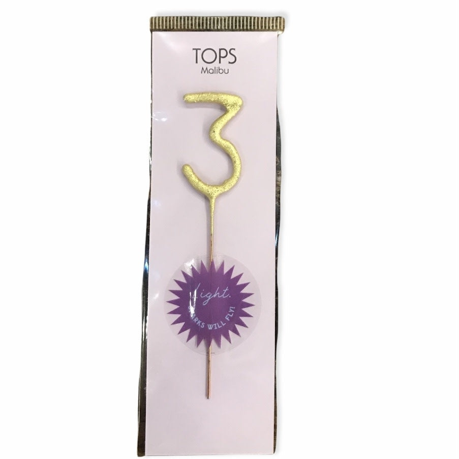 sparklers - mini gold number by tops malibu