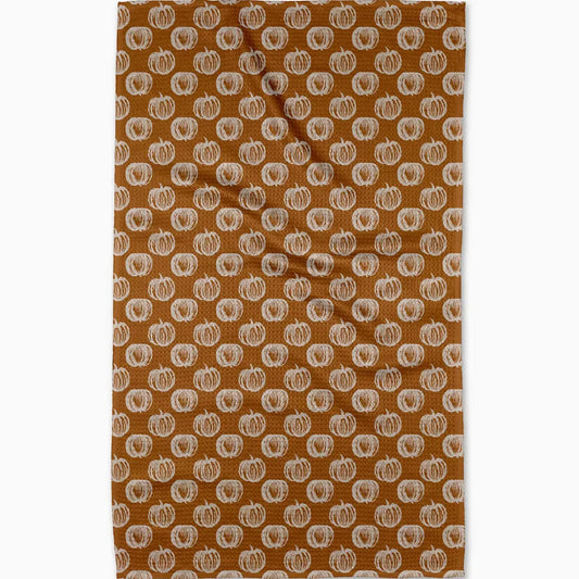 tea towel - microfiber autumn - fall bounty pumpkins by geometry house