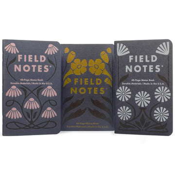 memo book - fall flowers ruled - 3-pack by field notes