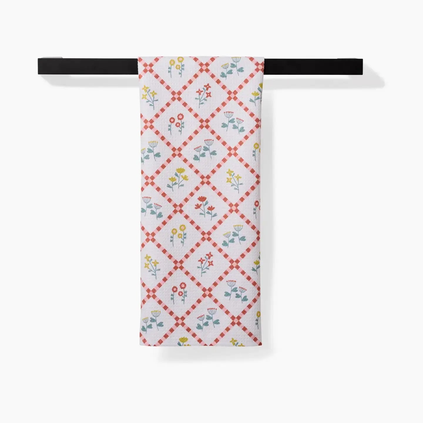 tea towel - microfiber - flowers red/yellow by geometry house