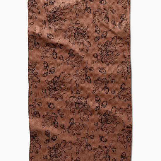 tea towel - microfiber autumn - acorn foliage by geometry house