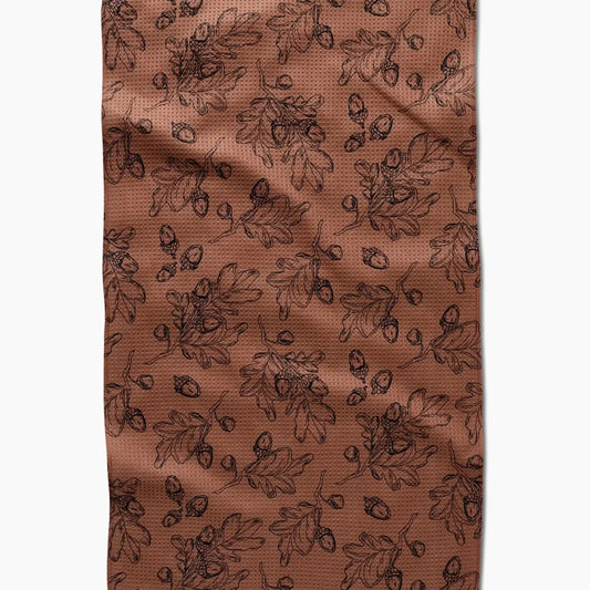tea towel - microfiber autumn - acorn foliage by geometry house