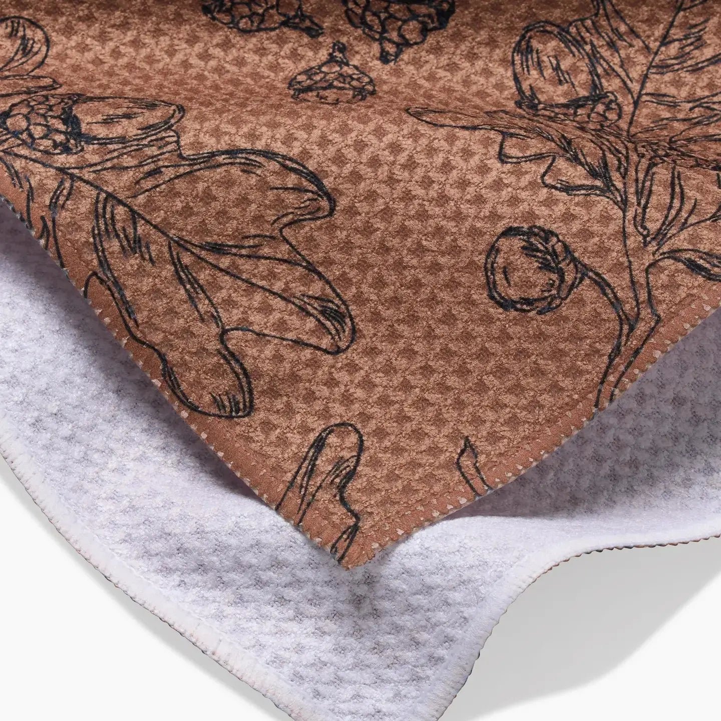 tea towel - microfiber autumn - acorn foliage by geometry house