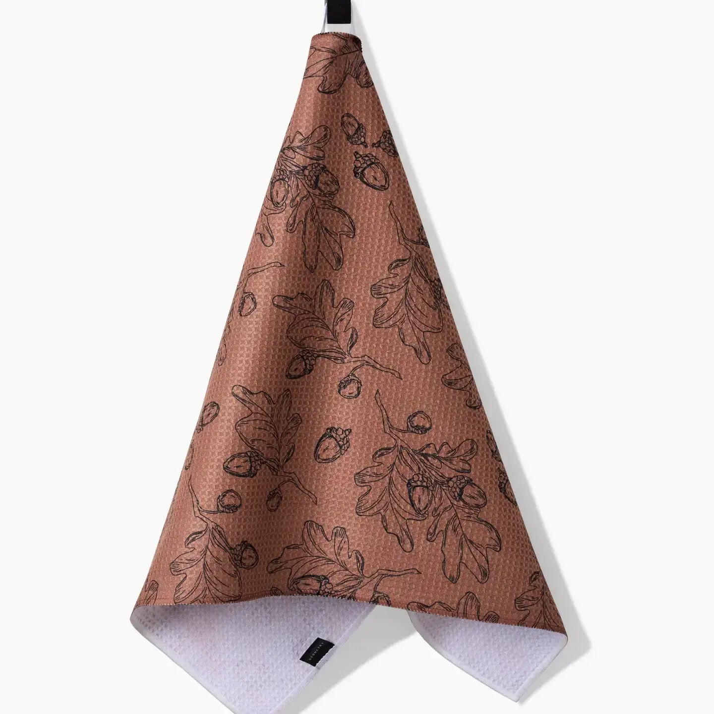 tea towel - microfiber autumn - acorn foliage by geometry house