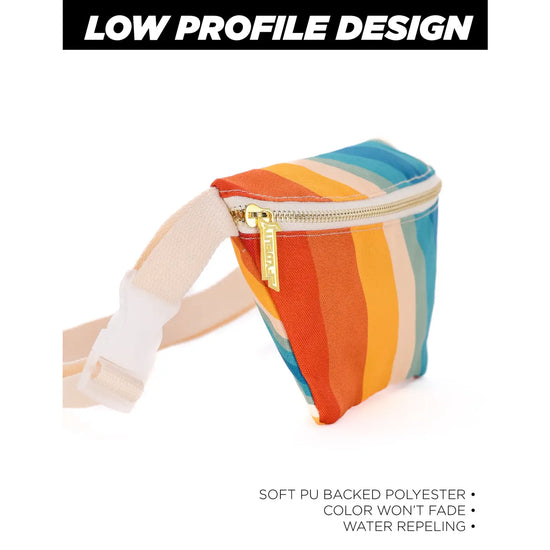 bag - fanny pack slim recycled - retro rainbow by fydelity