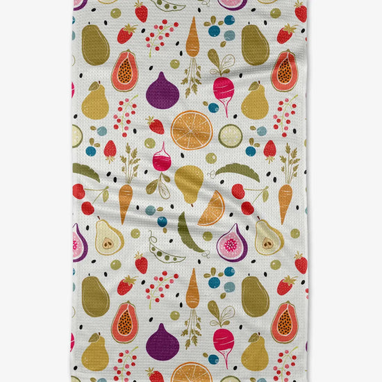 microfiber tea towel - farmers market by geometry house