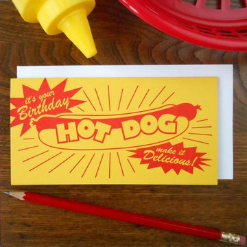 card - bday hot dog by a. favorite design