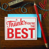 card - thanks you're the best by a. favorite design