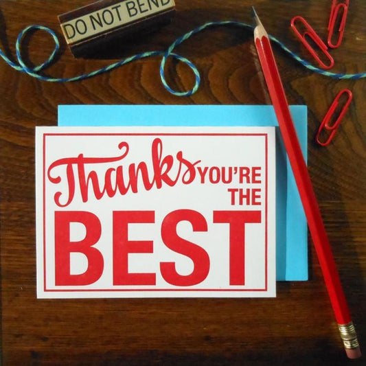 card - thanks you're the best by a. favorite design