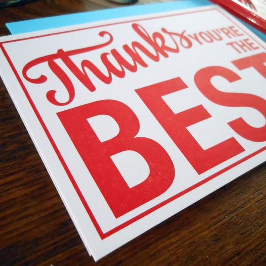 card - thanks you're the best by a. favorite design