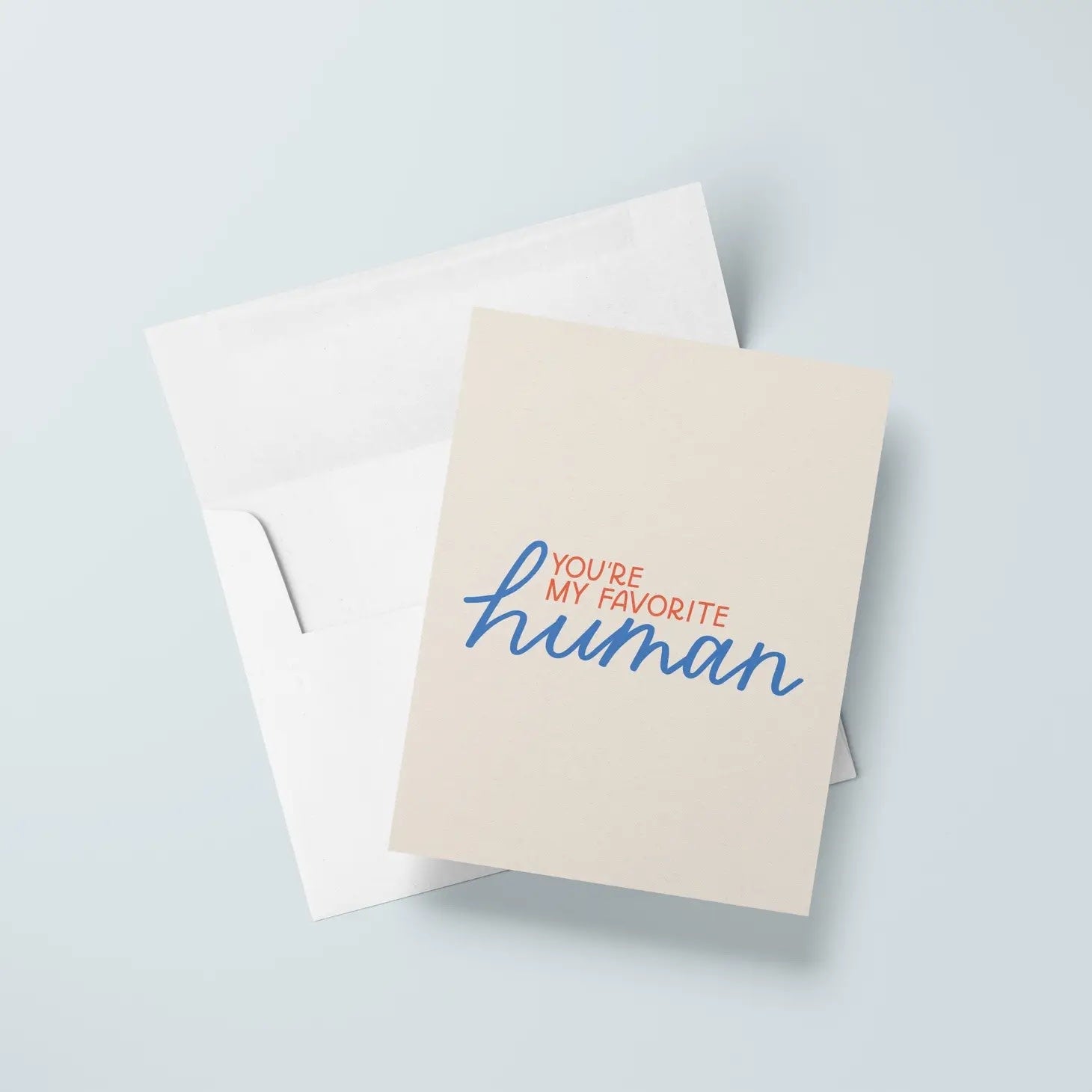 card - love - you're my favorite human by just follow your art