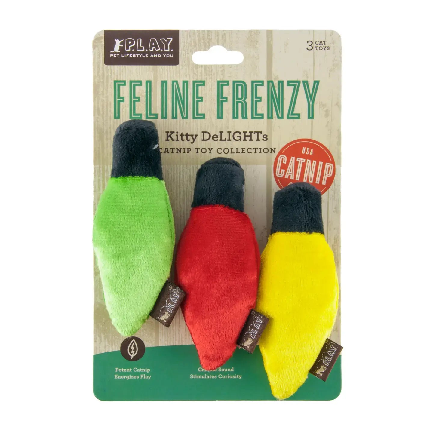 cat toy - feline frenzy catnip - kitty delights (bulbs) by p.l.a.y.