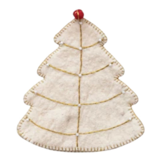 bottle + tree topper - felt tree by creative co-op