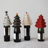 bottle + tree topper - felt tree by creative co-op