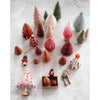 tree - felt wool - pink beads + applique + embroidery by creative co-op