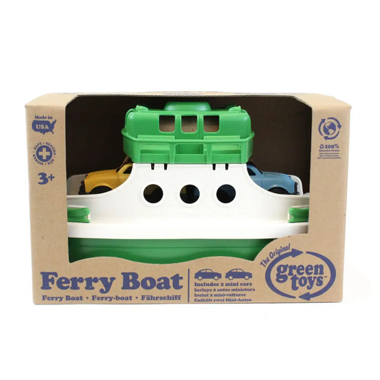 toy - ferry boat - green/white by green toys