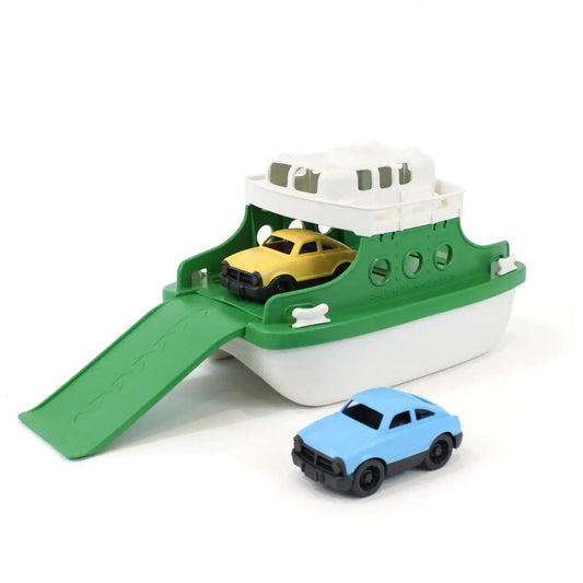 toy - ferry boat - green/white by green toys
