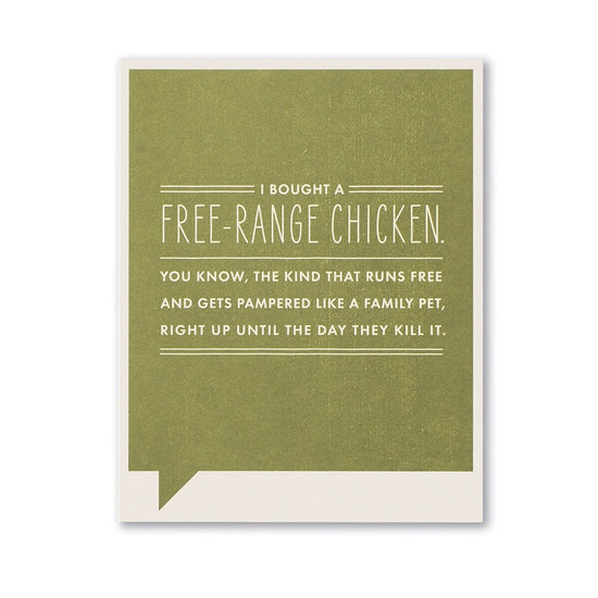 card - funny - free-range chicken by compendium