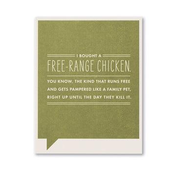 card - funny - free-range chicken by compendium