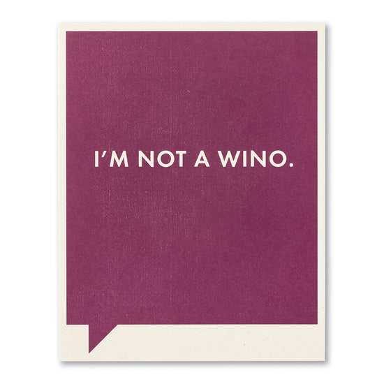 card - funny - not a wino by compendium