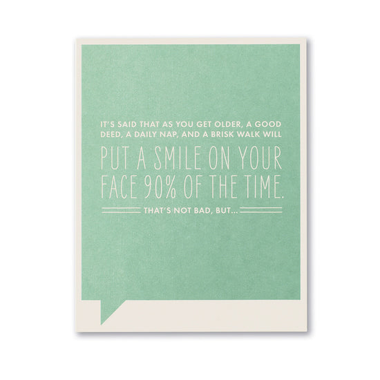 card - funny - smile on your face by compendium