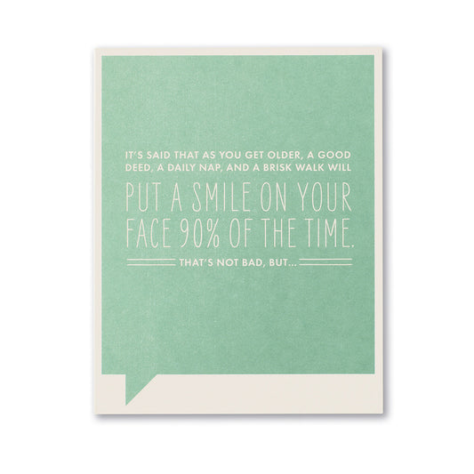 card - funny - smile on your face by compendium