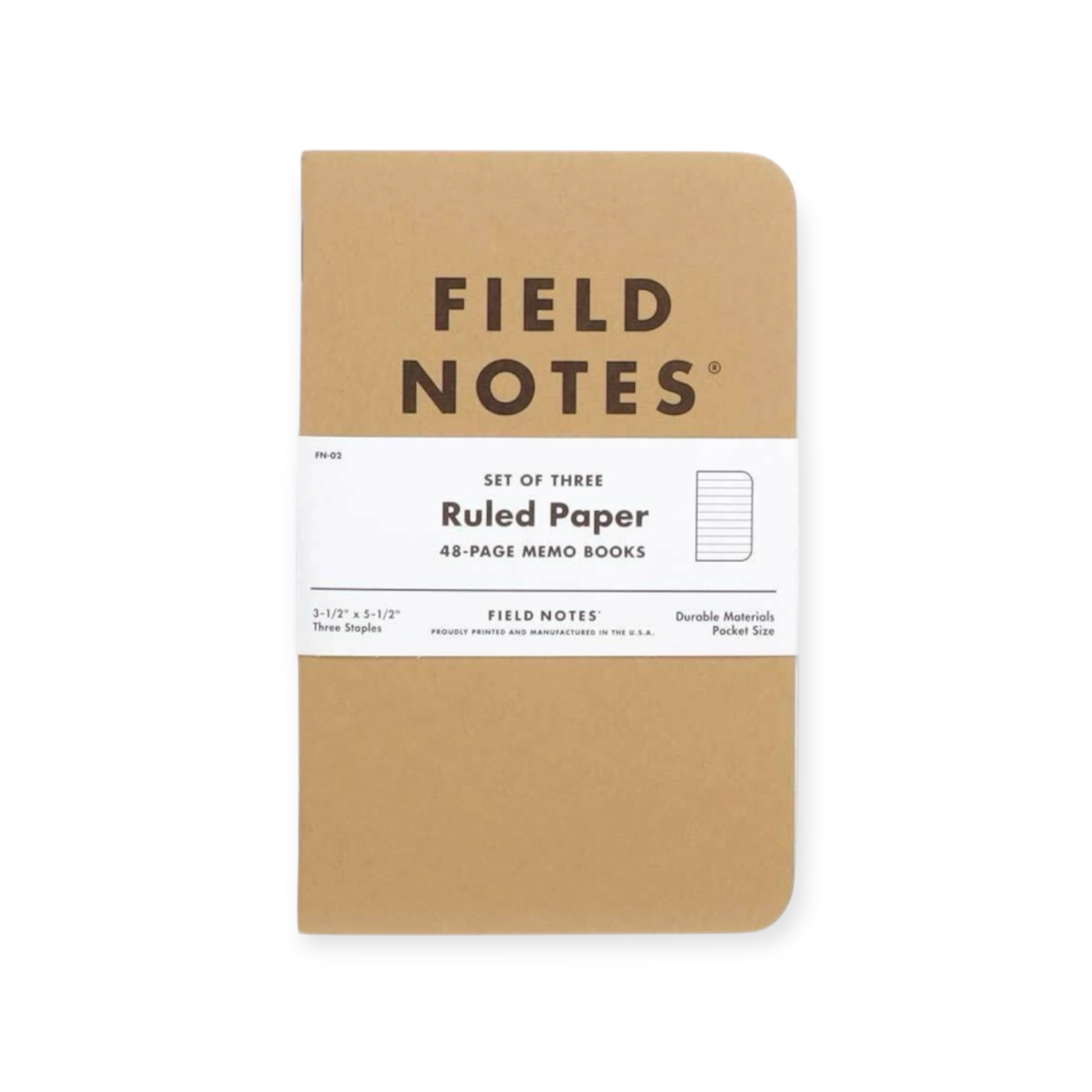 memo book - kraft field notes - 3-pack by field notes