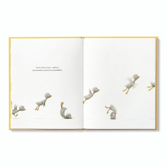 book - finding muchness ( duckling plush companion) by compendium