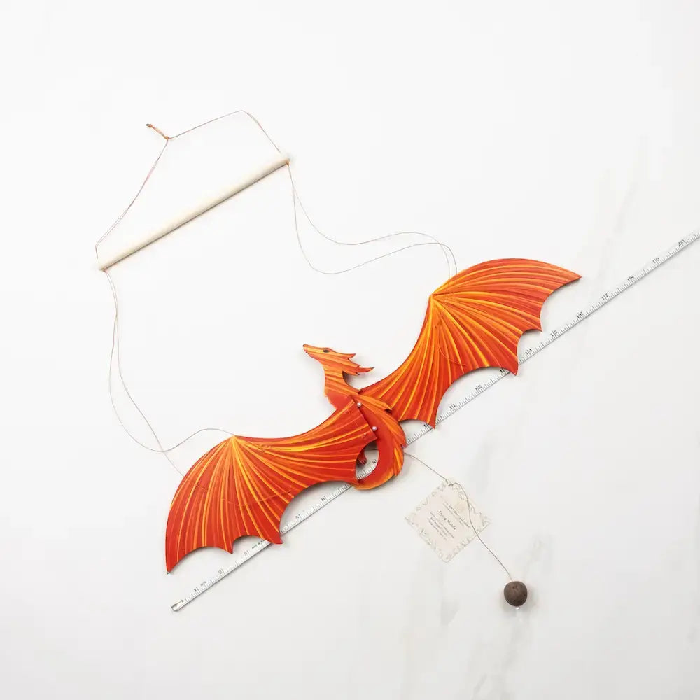 mobile - flying - fire dragon by tulia's artisan gallery