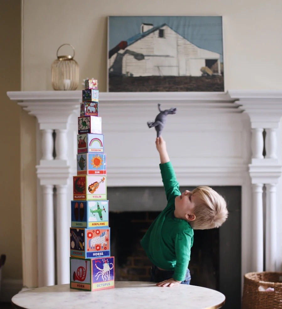 toy - tot tower - first words by eeboo