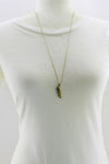necklace - mini knife - fish by brass sand