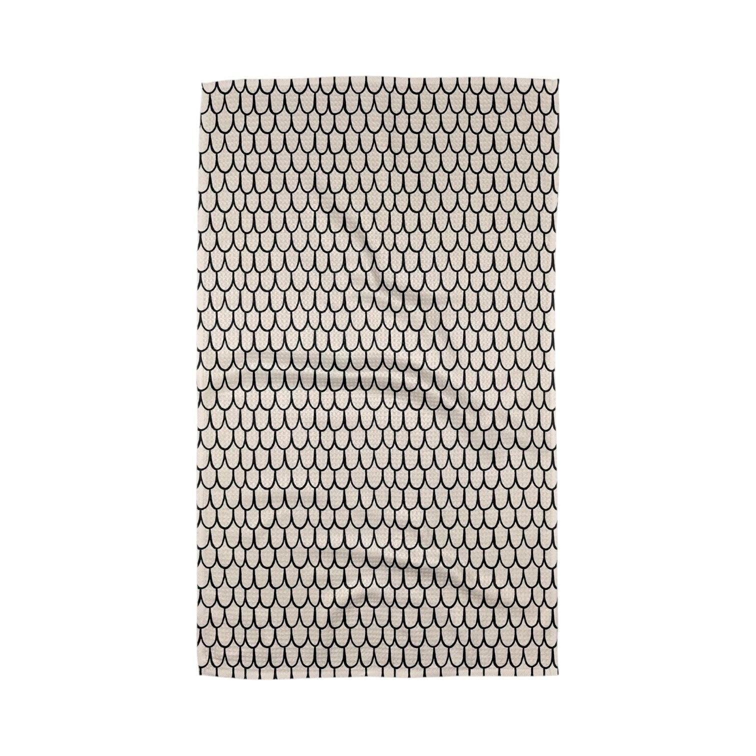 tea towel - microfiber - fish scale scribble by geometry house
