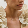 necklace - five graces pearl - 14k gold plate by amano studio