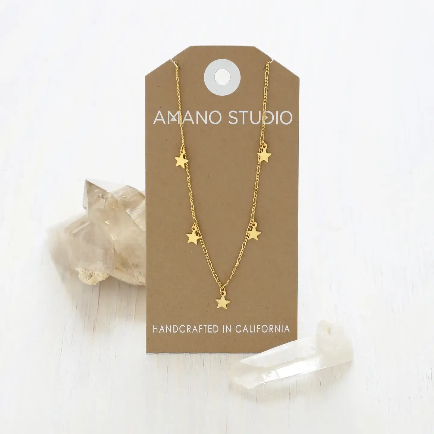 necklace - five stars -14k gold plate by amano studio