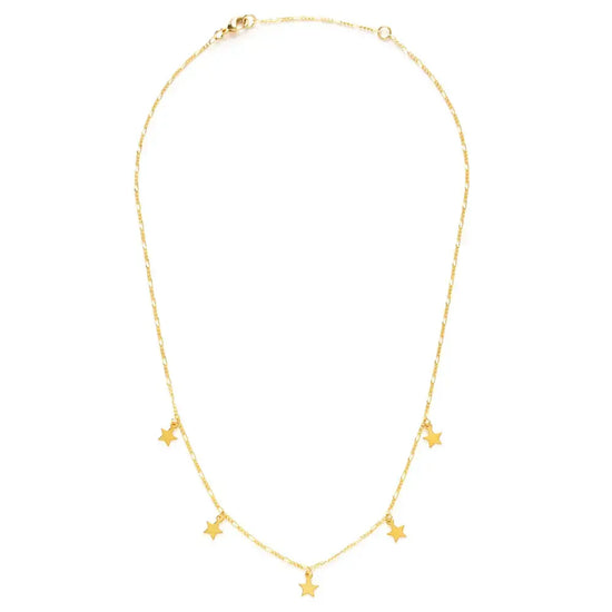 necklace - five stars -14k gold plate by amano studio