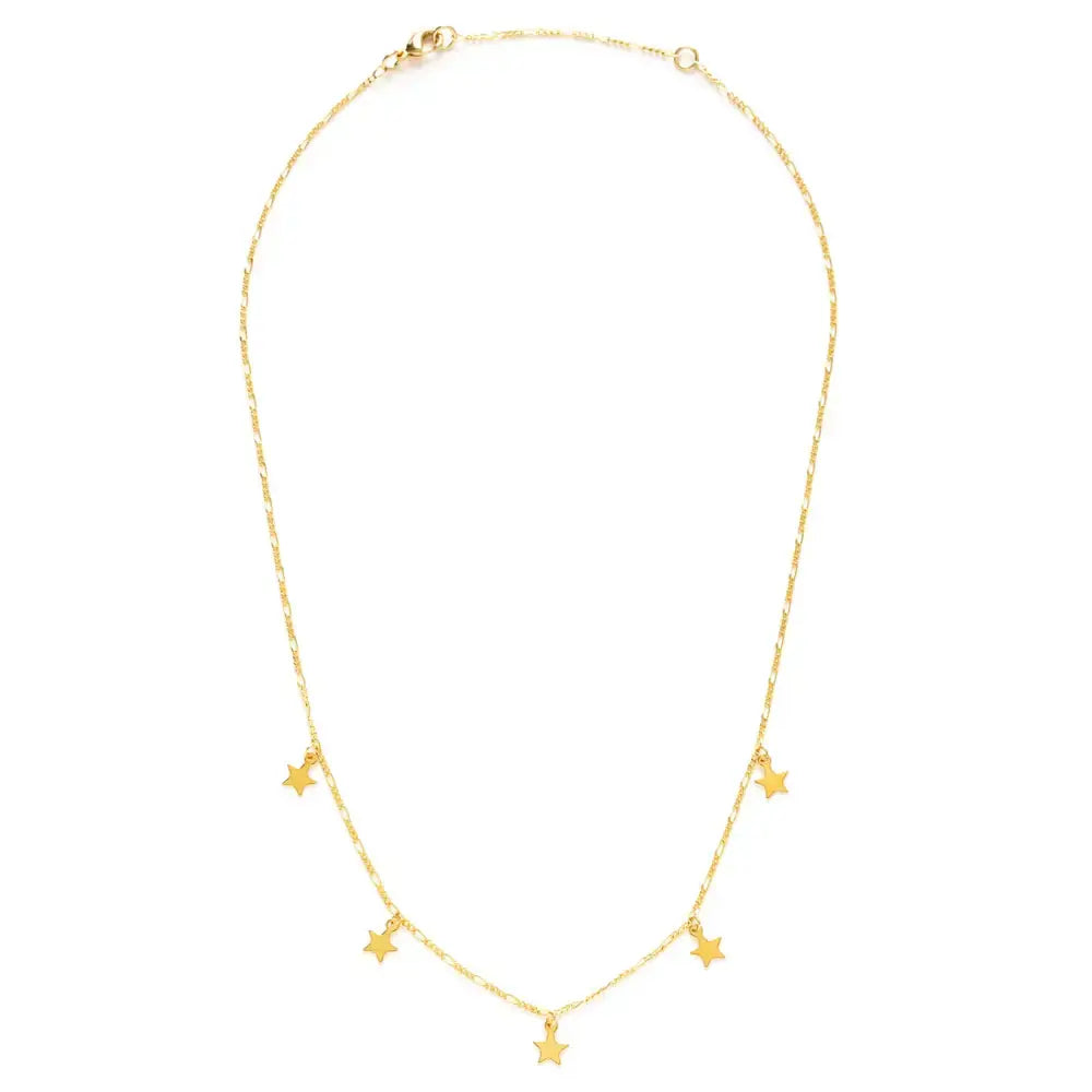 necklace - five stars -14k gold plate by amano studio