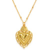necklace - flame of love heart - 18" chain - 14kgp by amano studio
