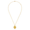 necklace - flame of love heart - 18" chain - 14kgp by amano studio