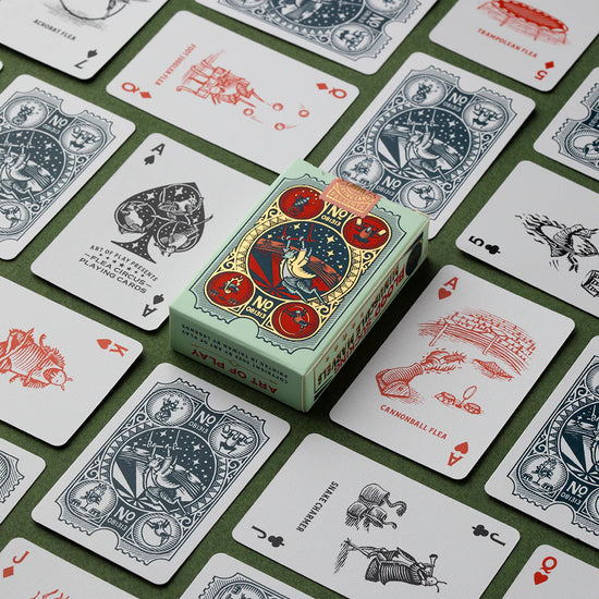 playing cards - flea circus (mini deck) by art of play