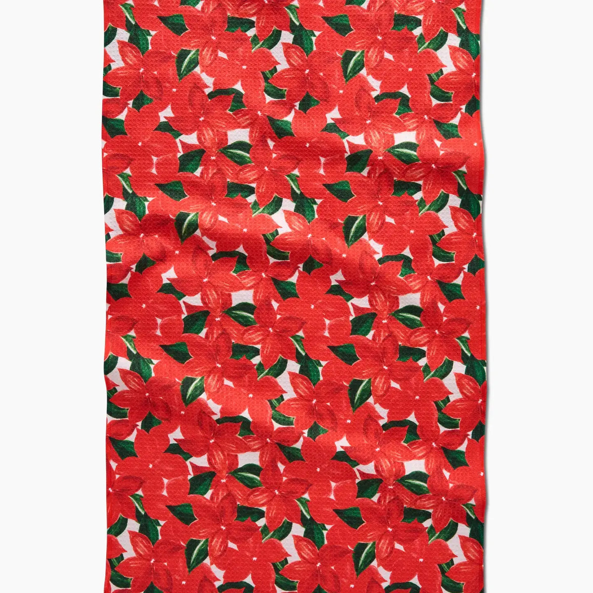 tea towel - microfiber holiday - flora (poinsettia) by geometry house