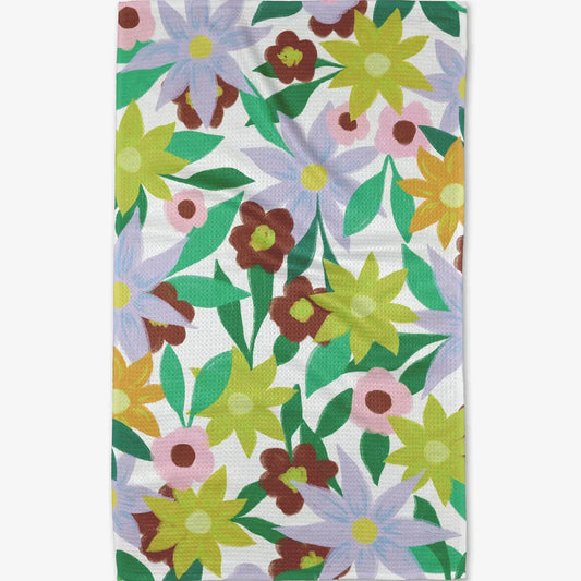 microfiber tea towel - floral fields by geometry house