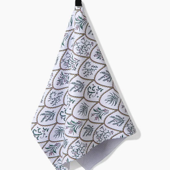 tea towel - microfiber - floral scallops by geometry house