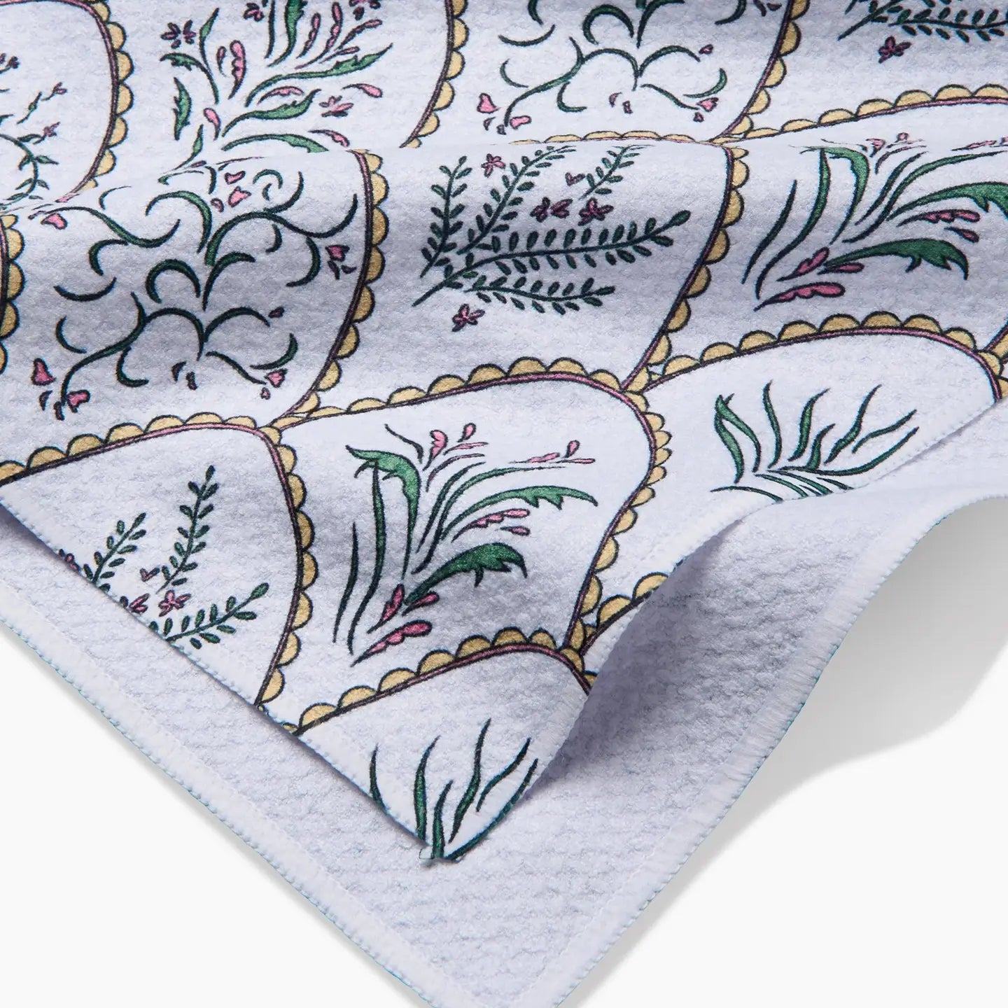 tea towel - microfiber - floral scallops by geometry house