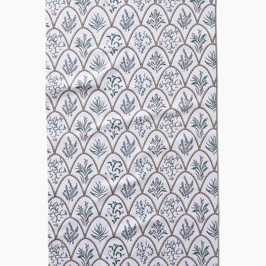 tea towel - microfiber - floral scallops by geometry house
