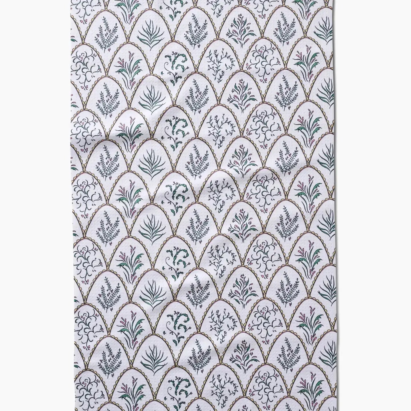 tea towel - microfiber - floral scallops by geometry house