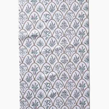tea towel - microfiber - floral scallops by geometry house