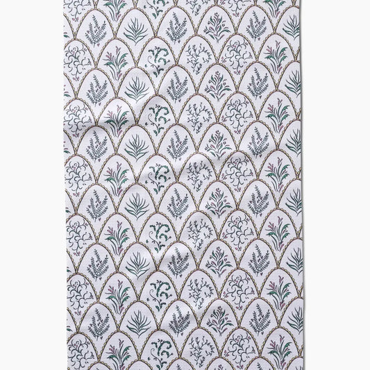 tea towel - microfiber - floral scallops by geometry house