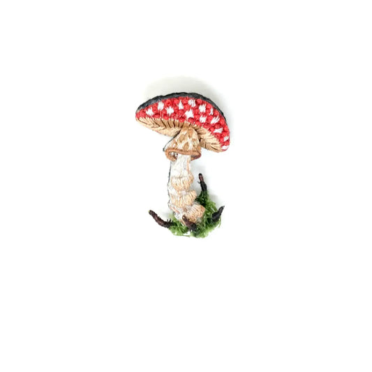 brooch pin - fly mushroom by trovelore