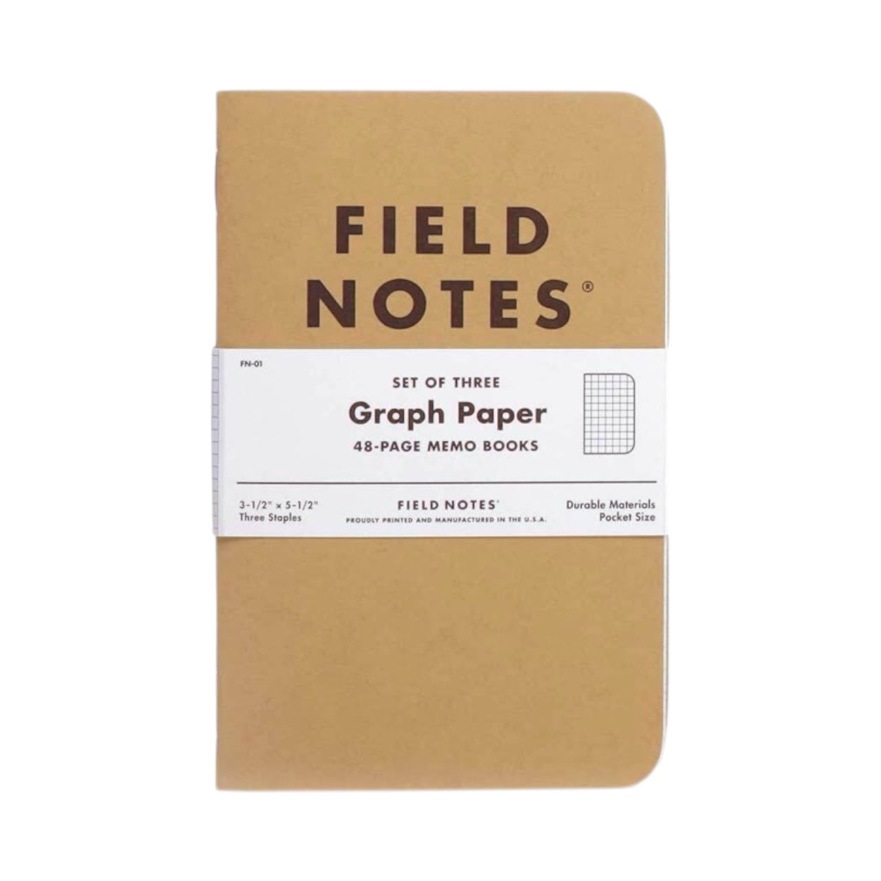memo book - kraft field notes - 3-pack by field notes
